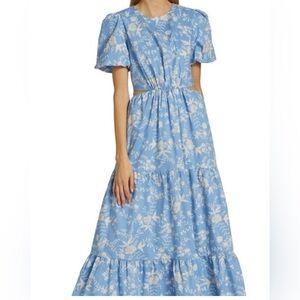 NEW with tags, Wayf Plaza Floral Cut-Out Tiered Maxi Dress, Size Small